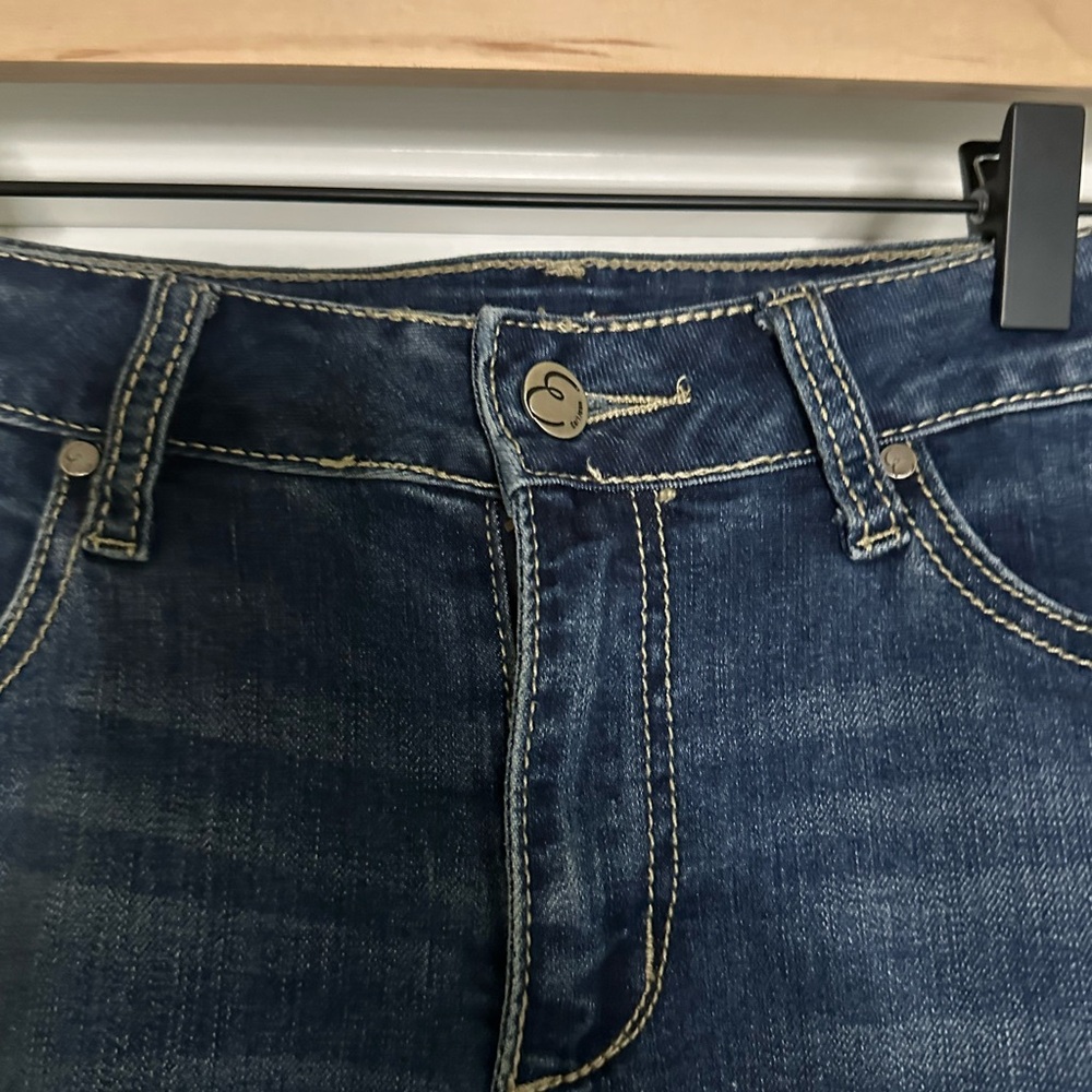 Earl Embroidered Trim Straight Leg Jeans - Picture 2 of 6